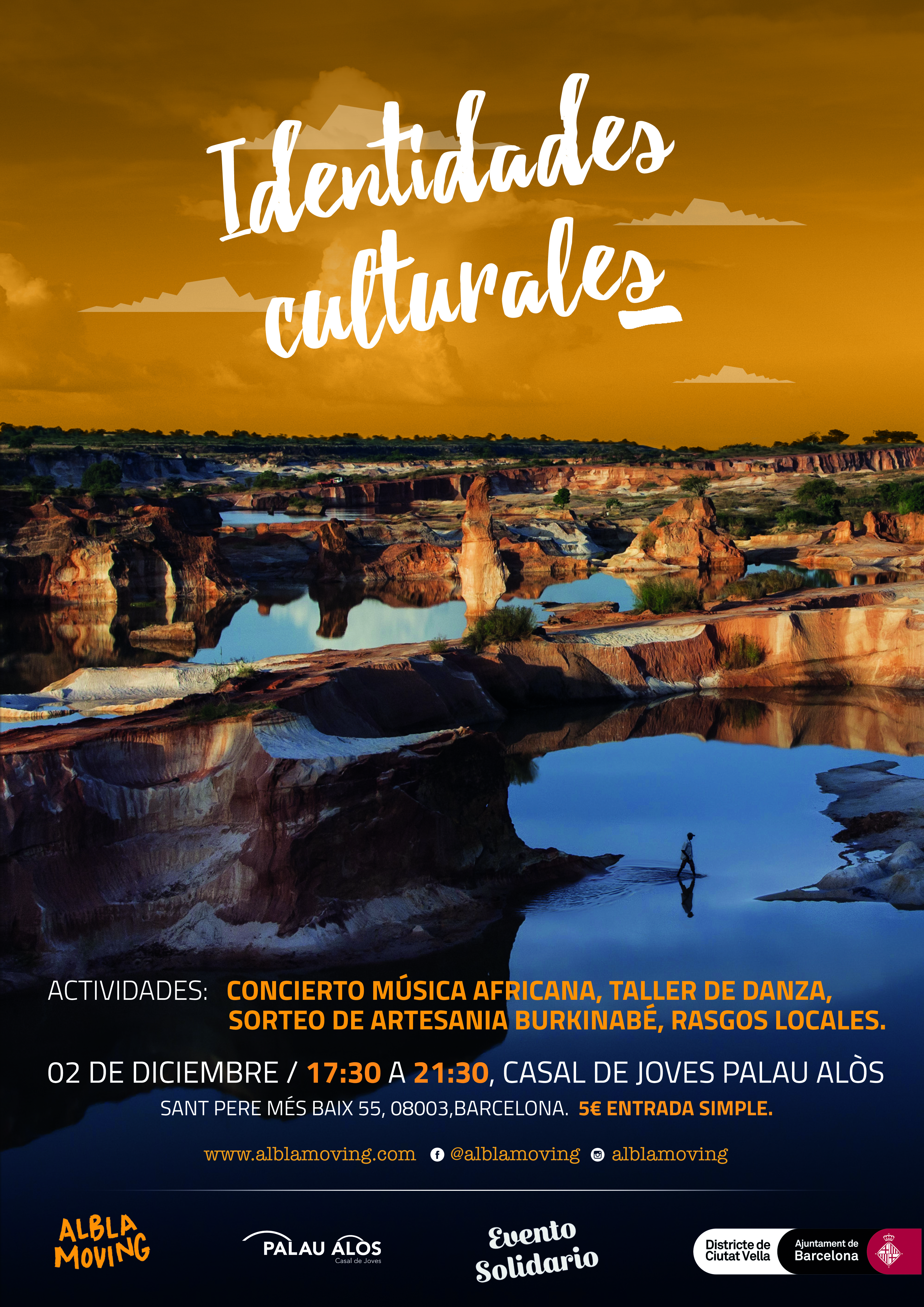 No te pierdas nuestro próximo evento solidario en Barcelona. Toda la recaudación irá destinada a los proyectos de Alblamoving en Burkina Faso